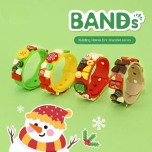 553808691 Children's DIY Toys Christmas Fun Puzzle Bracelet Small Particle Bagged Building Blocks Children's Christmas Gifts