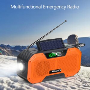 554492675 Outdoor Emergency Radio Bluetooth Speaker Solar Hand Flashlight Mobile Charging 5000 Mah Large Capacity