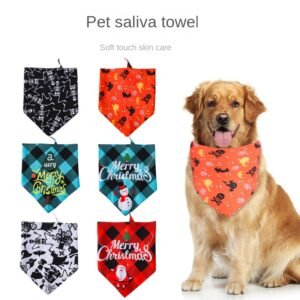 553789100 Pet Bandana for Dogs and Cats - Thanksgiving, Christmas, Halloween Pet Triangle Scarf Bib
