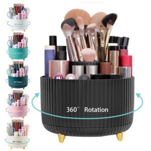 554049484 Home desktop rotatable dustproof large capacity pen holder storage box bathroom cosmetics sundries storage box